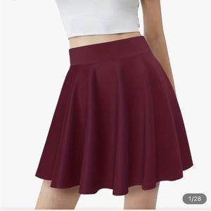Maroon skater skirt